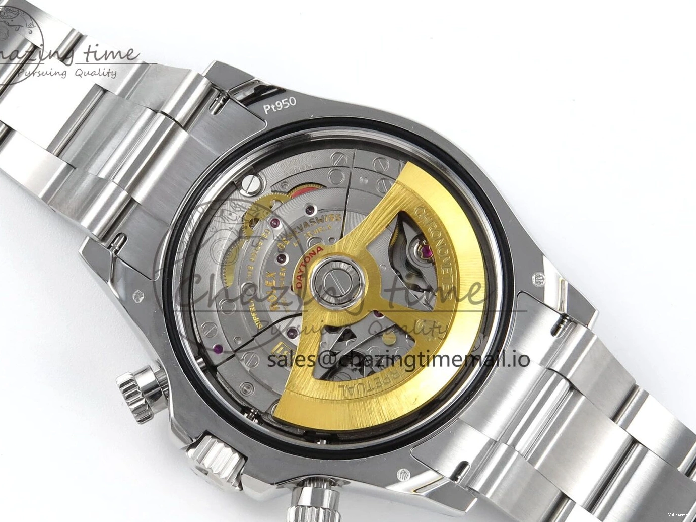 126506 1:1 Edition Ice Best SH4131 Daytona Strap V5 on Blue QF SS Dial Bracelet 0330